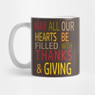 Hearts Filled with Thanks and Giving Mug